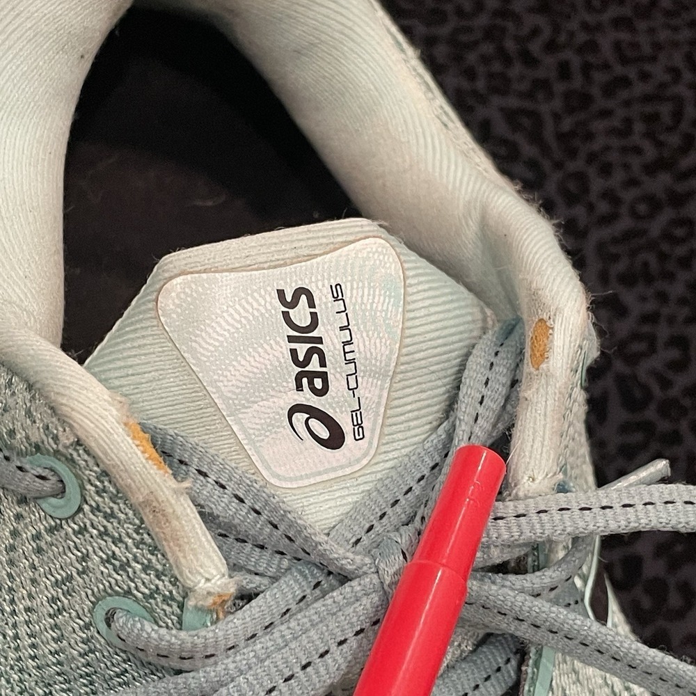 Asics Womens Sneakers Gel Cumulus Size 8 Green Colorful Shoes Walking Running - Picture 2 of 7